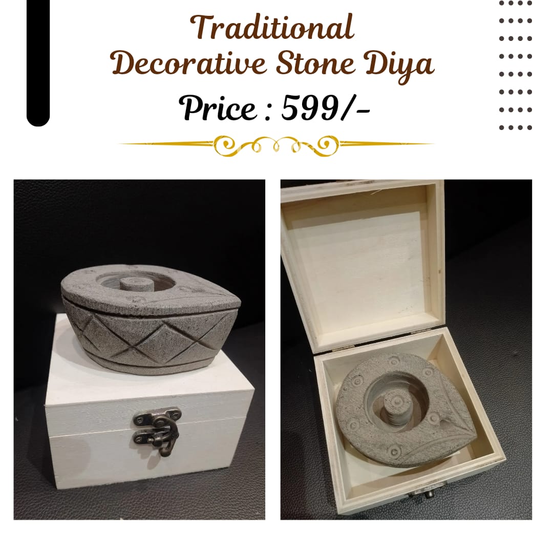 Traditional Decorative Stone Diya
